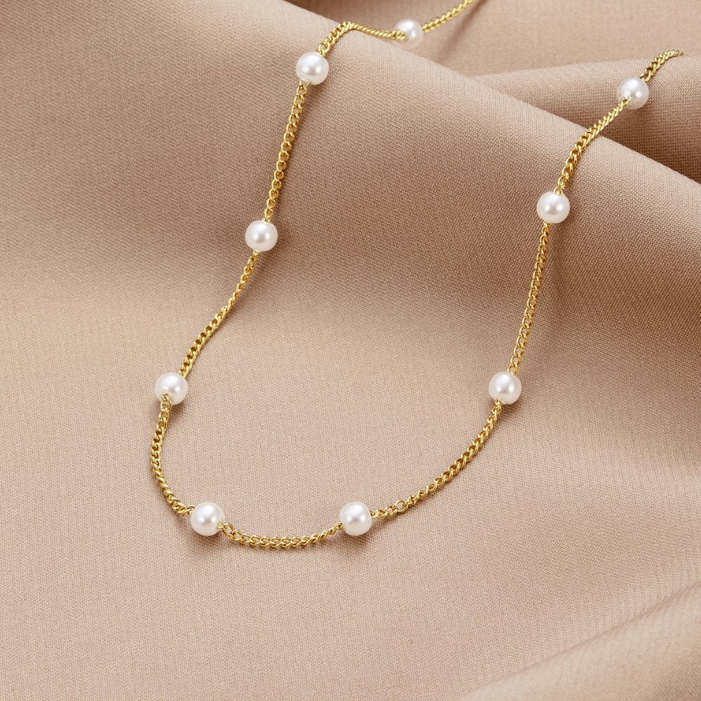 AURELIA | TIMELESS PEARL GOLD NECKLACE