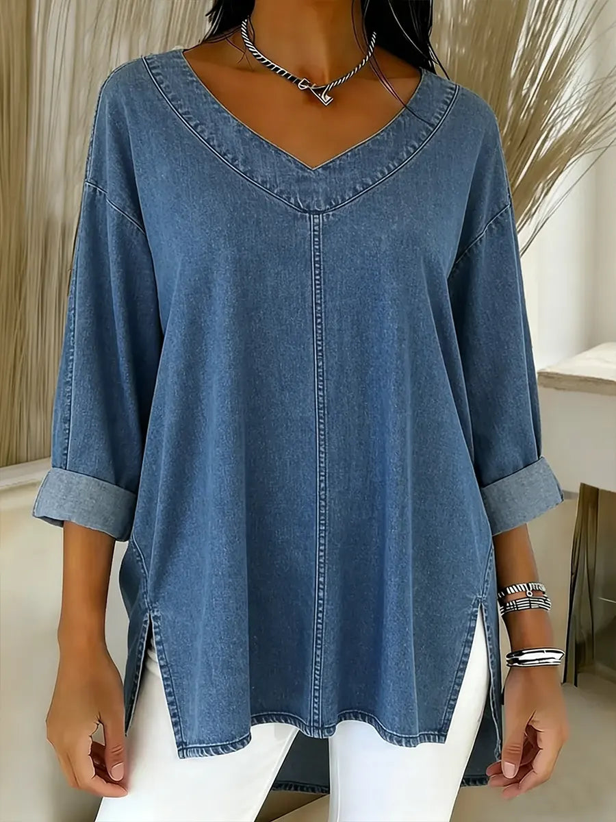 Lina - Casual Denim Top