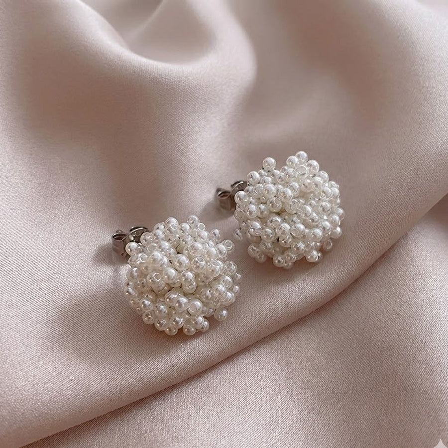VIENNA | CLASSIC INLAID PEARL EARRINGS
